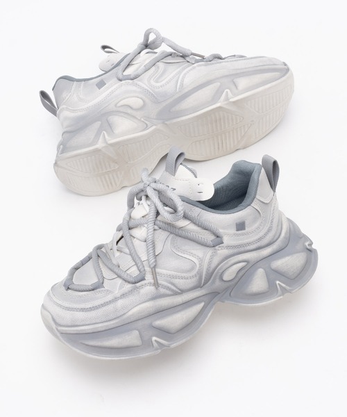 SVEC（シュベック）の「ボリュームソール ダットスニーカー（スニーカー・メンズ・ブラック/グレー・40/42/44）」の22枚目の写真