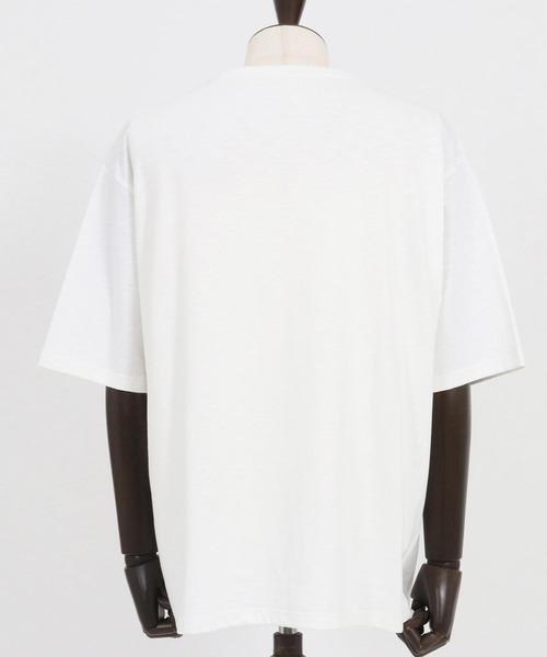 CAMBIO(カンビオ)の「mt9417- スラブTシャツ(Tシャツ/カットソー・メンズ・ホワイト/チャコール/ブラック/ライトベージュ・S/M/L)」の17枚目の写真