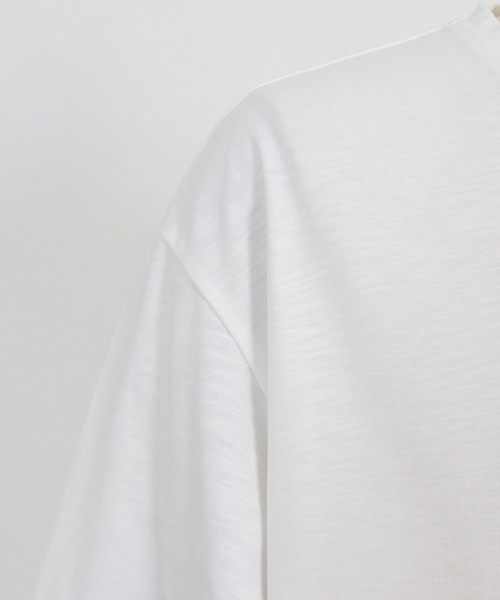 CAMBIO(カンビオ)の「mt9417- スラブTシャツ(Tシャツ/カットソー・メンズ・ホワイト/チャコール/ブラック/ライトベージュ・S/M/L)」の15枚目の写真