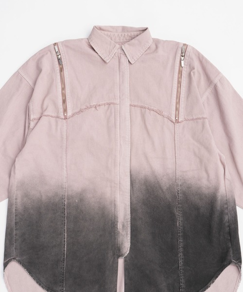 GUCCI グッチ グラデーション デニムシャツ ワンピース 36 セール】グラデーションデニムシャツワンピ / Gradient Denim