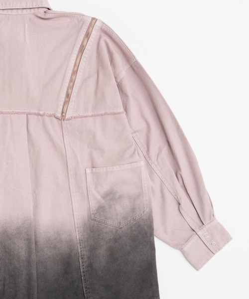 セール】グラデーションデニムシャツワンピ / Gradient Denim