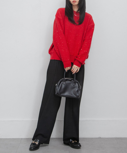 デイリーカラフルスパンコールラメニット（ニット/セーター