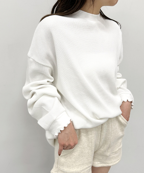 U by SPICK&SPAN(ユーバイスピックアンドスパン)の「≪追加≫ワッフルオーバートップス(Tシャツ/カットソー・レディース・マルチ/ホワイト・FREE)」の14枚目の写真