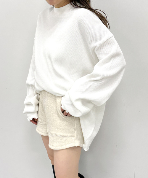 U by SPICK&SPAN(ユーバイスピックアンドスパン)の「≪追加≫ワッフルオーバートップス(Tシャツ/カットソー・レディース・マルチ/ホワイト・FREE)」の8枚目の写真