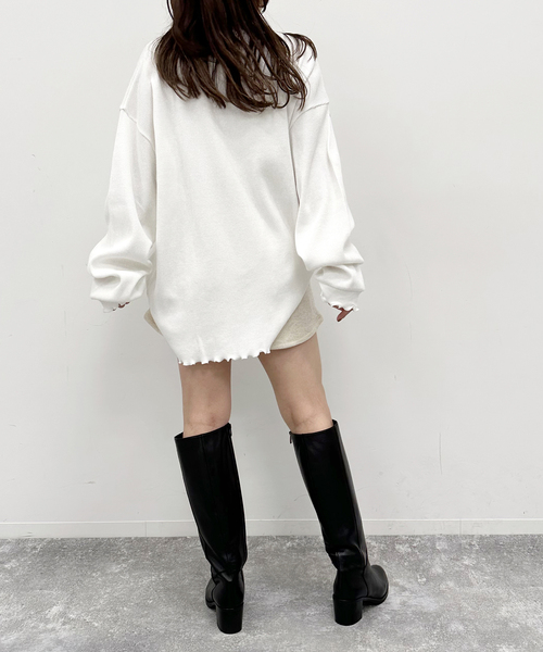 U by SPICK&SPAN(ユーバイスピックアンドスパン)の「≪追加≫ワッフルオーバートップス(Tシャツ/カットソー・レディース・マルチ/ホワイト・FREE)」の13枚目の写真