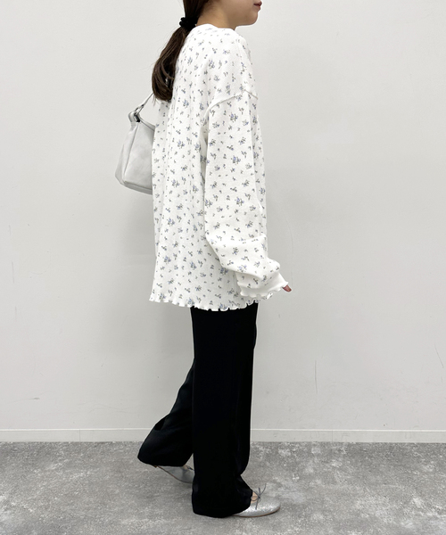 U by SPICK&SPAN(ユーバイスピックアンドスパン)の「≪追加≫ワッフルオーバートップス(Tシャツ/カットソー・レディース・マルチ/ホワイト・FREE)」の16枚目の写真