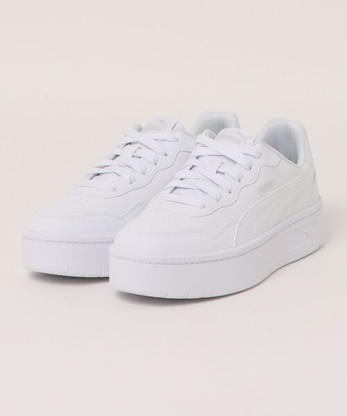 PUMA(プーマ)の「【PUMA】コート ラリー スカイ(スニーカー・レディース・ホワイト系1/ホワイト系その他2・24.5cm/24cm/23.5cm/23cm)」の2枚目の写真
