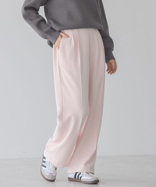 AMERICAN HOLIC（アメリカンホリック）の「美・美・美Wクロスストレッチスラックスパンツ（スラックス・レディース・グレー/ライトピンク/ブラック/ベージュ・XL/L/S/M）」の6枚目の写真