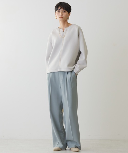 AMERICAN HOLIC（アメリカンホリック）の「美・美・美Wクロスストレッチスラックスパンツ（スラックス・レディース・グレー/ライトピンク/ブラック/ベージュ・XL/L/S/M）」の16枚目の写真