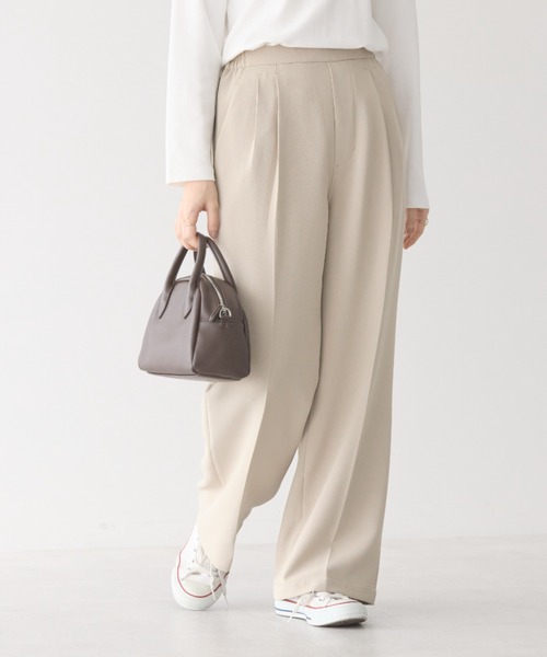 AMERICAN HOLIC（アメリカンホリック）の「美・美・美Wクロスストレッチスラックスパンツ（スラックス・レディース・グレー/ライトピンク/ブラック/ベージュ・XL/L/S/M）」の19枚目の写真