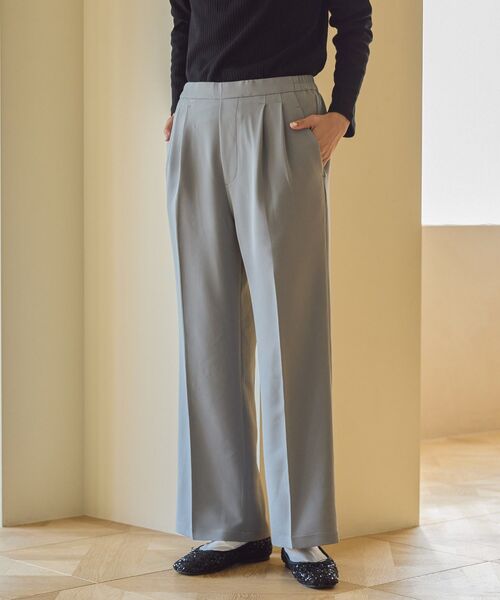 AMERICAN HOLIC（アメリカンホリック）の「美・美・美Wクロスストレッチスラックスパンツ（スラックス・レディース・グレー/ライトピンク/ブラック/ベージュ・XL/L/S/M）」の21枚目の写真