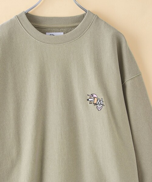 coen(コーエン)の「YUJIRO KOYAMA(小山ゆうじろう)コラボ裏毛クルーネックスウェット(スウェット・メンズ・ベージュ/ホワイト/グレー/ブラック/ライトピンク/ライトブルー・M/L/XL)」の4枚目の写真