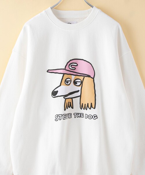 coen(コーエン)の「YUJIRO KOYAMA(小山ゆうじろう)コラボ裏毛クルーネックスウェット(スウェット・メンズ・ベージュ/ホワイト/グレー/ブラック/ライトピンク/ライトブルー・M/L/XL)」の2枚目の写真