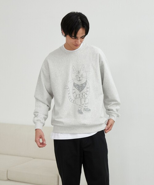 coen(コーエン)の「YUJIRO KOYAMA(小山ゆうじろう)コラボ裏毛クルーネックスウェット(スウェット・メンズ・ベージュ/ホワイト/グレー/ブラック/ライトピンク/ライトブルー・M/L/XL)」の18枚目の写真