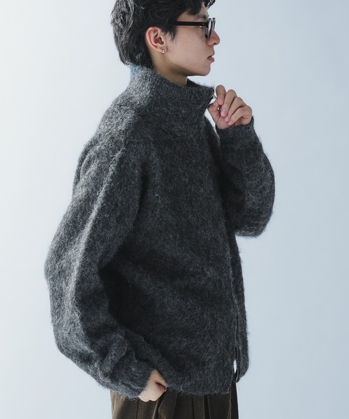 Adoon plain（アドーンプレーン）の「SHAGGY DRIVERS DOUBLE ZIP KNIT