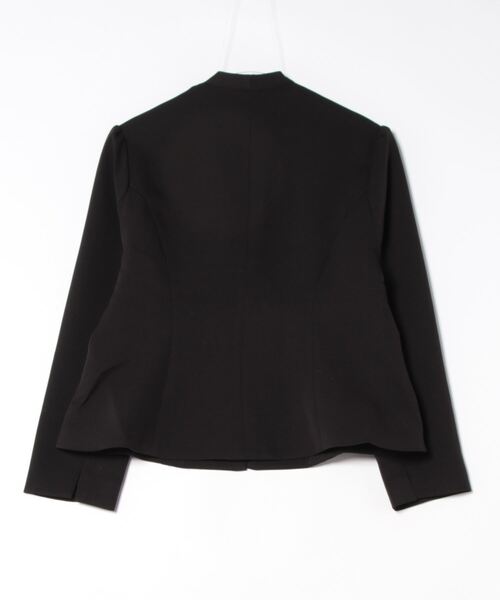 reca（レカ）の「ノーカラーフレアラインジャケット（スーツジャケット・レディース・ベージュ/ブラック・M）」の3枚目の写真