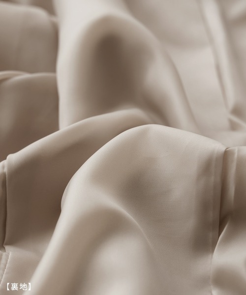 reca（レカ）の「ノーカラーフレアラインジャケット（スーツジャケット・レディース・ベージュ/ブラック・M）」の5枚目の写真