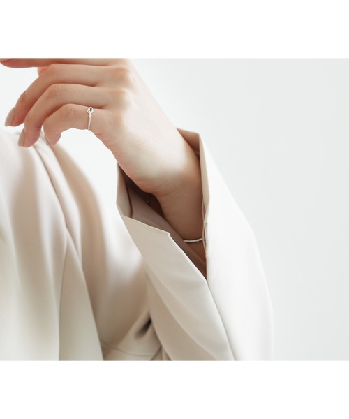 reca（レカ）の「ノーカラーフレアラインジャケット（スーツジャケット・レディース・ベージュ/ブラック・M）」の20枚目の写真