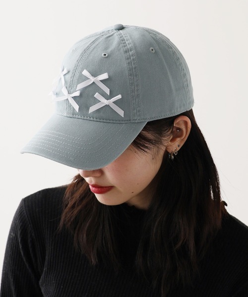 ROOPTOKYO（ループトウキョウ）の「Front Ribbon Cap 6 Panel Cap / フロント リボン キャップ 6パネルキャップ（キャップ・レディース・ホワイト/ブラウン/レッド/ダークグリーン/ブルー/ブラック/カーキ・FREE）」の6枚目の写真