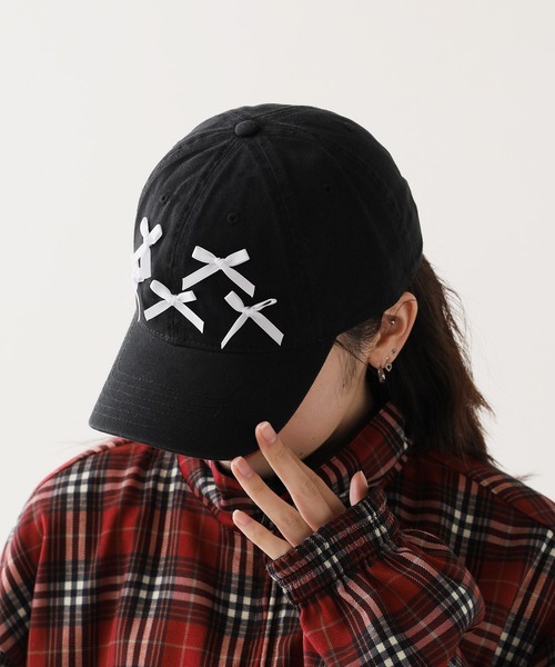 ROOPTOKYO（ループトウキョウ）の「Front Ribbon Cap 6 Panel Cap / フロント リボン キャップ 6パネルキャップ（キャップ・レディース・ホワイト/ブラウン/レッド/ダークグリーン/ブルー/ブラック/カーキ・FREE）」の14枚目の写真