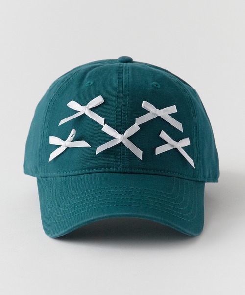 ROOPTOKYO（ループトウキョウ）の「Front Ribbon Cap 6 Panel Cap / フロント リボン キャップ 6パネルキャップ（キャップ・レディース・ホワイト/ブラウン/レッド/ダークグリーン/ブルー/ブラック/カーキ・FREE）」の20枚目の写真