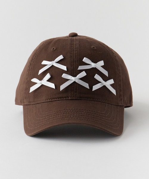 ROOPTOKYO（ループトウキョウ）の「Front Ribbon Cap 6 Panel Cap / フロント リボン キャップ 6パネルキャップ（キャップ・レディース・ホワイト/ブラウン/レッド/ダークグリーン/ブルー/ブラック/カーキ・FREE）」の16枚目の写真