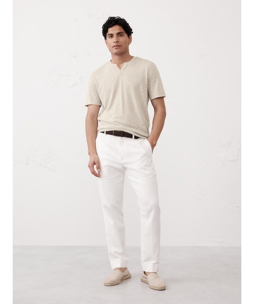 BANANA REPUBLIC FACTORY STORE(バナナリパブリック ファクトリーストア)の「BANANA REPUBLIC FACTORY STORE リネンブレンドTシャツ(Tシャツ/カットソー・メンズ・ブルー/ホワイト/ベージュ/ネイビー/ベージュ系その他・S/M/L/XL)」の8枚目の写真