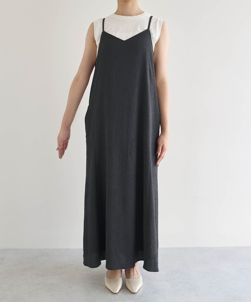バックオープンリボンロングキャミワンピース（ワンピース）｜Freesia