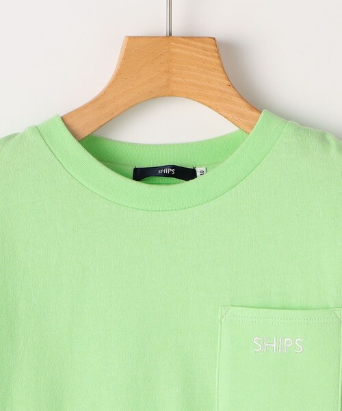 SHIPS（シップス）の「SHIPS KIDS:100～130cm / SHIPS ロゴ 長袖 TEE（Tシャツ/カットソー・キッズ・ライトグリーン/トップグレー/ライトホワイト・130/120/110/100）」の5枚目の写真