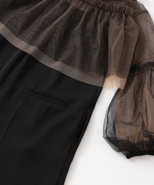 KBF チュールブラウスSETベアサロペット KBF｜チュールブラウスSETベアサロペット | Rakuten Fashion