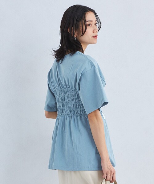 Russell Athletic（ラッセルアスレティック）の「【別注】＜RUSSELL ATHLETIC＞シャーリング プリント Tシャツ（Tシャツ/カットソー・レディース・オフホワイト/ブラック/ライトブルー・FREE）」の11枚目の写真