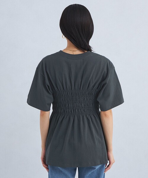 Russell Athletic（ラッセルアスレティック）の「【別注】＜RUSSELL ATHLETIC＞シャーリング プリント Tシャツ（Tシャツ/カットソー・レディース・オフホワイト/ブラック/ライトブルー・FREE）」の16枚目の写真