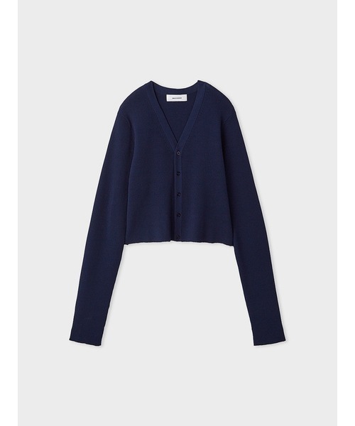 MIESROHE（ミースロエ）の「オーガニックリブニットカーディガン（カーディガン/ボレロ・レディース・イエロー/ホワイト/ブラウン/ダークネイビー・FREE）」の8枚目の写真