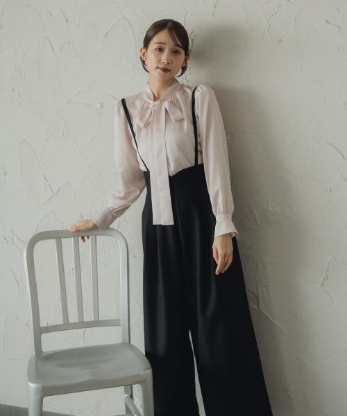 Petitjo（プッチージョ）の「小さいサイズ　サスペンダー付きワイドパンツ　低身長さん・小柄女性（その他パンツ・レディース・ブラック/グレー/ライトグレー・PSS/PS/PM/PL）」の17枚目の写真