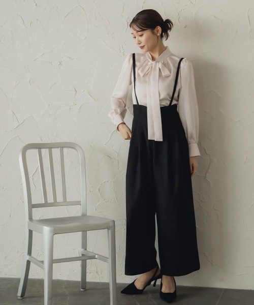 Petitjo（プッチージョ）の「小さいサイズ　サスペンダー付きワイドパンツ　低身長さん・小柄女性（その他パンツ・レディース・ブラック/グレー/ライトグレー・PSS/PS/PM/PL）」の14枚目の写真