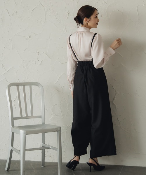 Petitjo（プッチージョ）の「小さいサイズ　サスペンダー付きワイドパンツ　低身長さん・小柄女性（その他パンツ・レディース・ブラック/グレー/ライトグレー・PSS/PS/PM/PL）」の16枚目の写真