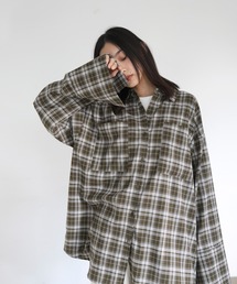 hellam | チェックオーバーサイズシャツ(シャツ/ブラウス)