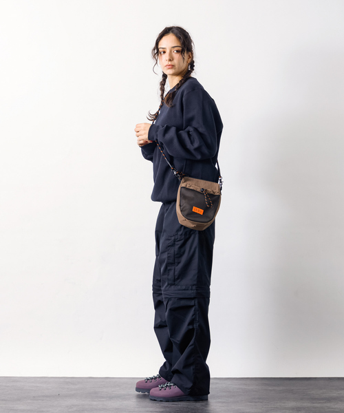UNIVERSAL OVERALL(ユニバーサルオーバーオール)の「【UNIVERSALOVERALL / ユニバーサルオーバーオール】Front mesh zile mini shoulder /フロントメッシュミニショルダーバッグ/UVO-204(ショルダーバッグ・メンズ・ブラック/ベージュ/オレンジ/モカ・フリー)」の5枚目の写真