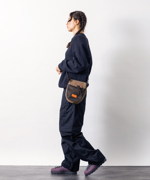 UNIVERSAL OVERALL(ユニバーサルオーバーオール)の「【UNIVERSALOVERALL / ユニバーサルオーバーオール】Front mesh zile mini shoulder /フロントメッシュミニショルダーバッグ/UVO-204(ショルダーバッグ・メンズ・ブラック/ベージュ/オレンジ/モカ・フリー)」の6枚目の写真