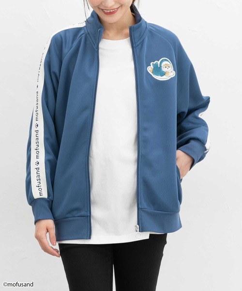 Honeys(ハニーズ)の「mofusand/トラックジャケット(ジャージ・レディース・ピンク/ネイビー/スミクロ/サックスブルー・S/LL/L/M)」の8枚目の写真