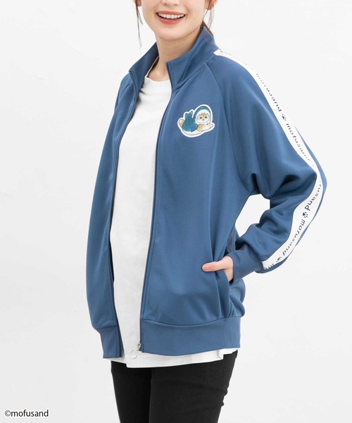 Honeys(ハニーズ)の「mofusand/トラックジャケット(ジャージ・レディース・ピンク/ネイビー/スミクロ/サックスブルー・S/LL/L/M)」の9枚目の写真