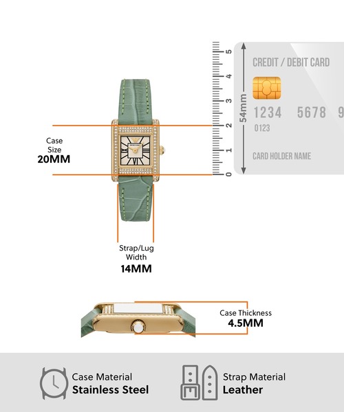EMPORIO ARMANI（エンポリオアルマーニ）の「エンポリオ・アルマーニ 腕時計 レディース アナログ レザー AR11661（アナログ腕時計・レディース・グリーン・FREE）」の7枚目の写真