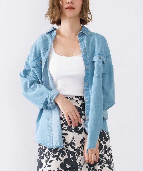 MICA&DEAL（マイカ＆ディール）の「ミリタリーシャツ（シャツ/ブラウス・レディース・サンドベージュ/グリーン/ライトブルー・FREE）」の3枚目の写真