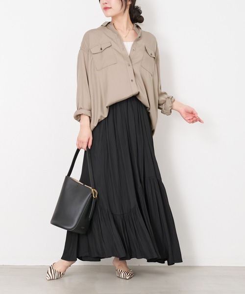 MICA&DEAL（マイカ＆ディール）の「ミリタリーシャツ（シャツ/ブラウス・レディース・サンドベージュ/グリーン/ライトブルー・FREE）」の5枚目の写真