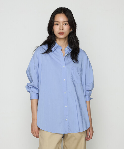 COMME CA（コムサ）の「ソフトタイプライター シャツ（シャツ/ブラウス・レディース・サックスブルー/ホワイト・FREE）」の2枚目の写真