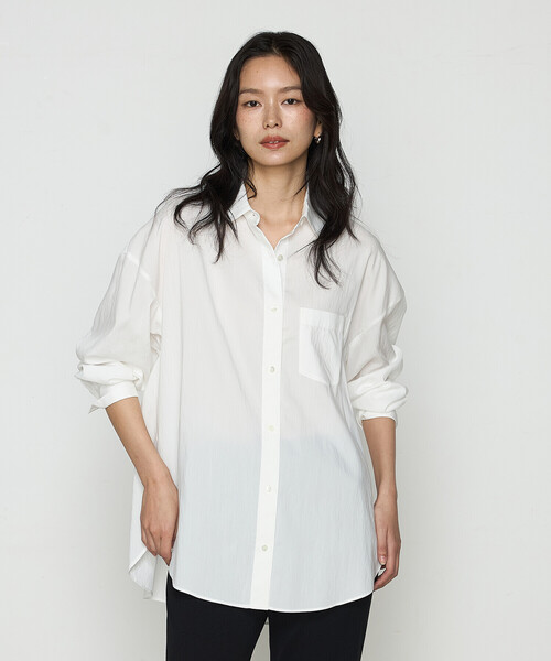 COMME CA（コムサ）の「ソフトタイプライター シャツ（シャツ/ブラウス・レディース・サックスブルー/ホワイト・FREE）」の15枚目の写真