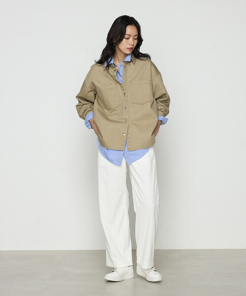 COMME CA（コムサ）の「ソフトタイプライター シャツ（シャツ/ブラウス・レディース・サックスブルー/ホワイト・FREE）」の17枚目の写真