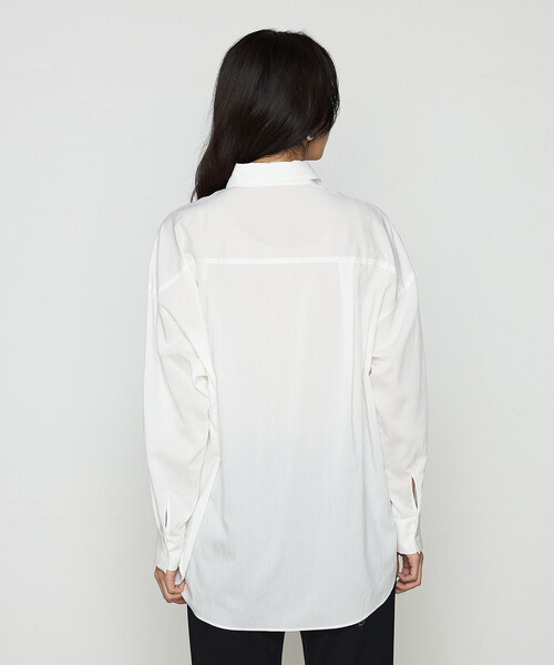 COMME CA（コムサ）の「ソフトタイプライター シャツ（シャツ/ブラウス・レディース・サックスブルー/ホワイト・FREE）」の8枚目の写真