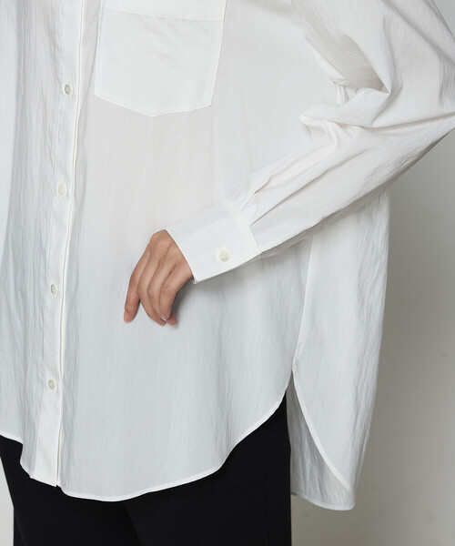 COMME CA（コムサ）の「ソフトタイプライター シャツ（シャツ/ブラウス・レディース・サックスブルー/ホワイト・FREE）」の10枚目の写真