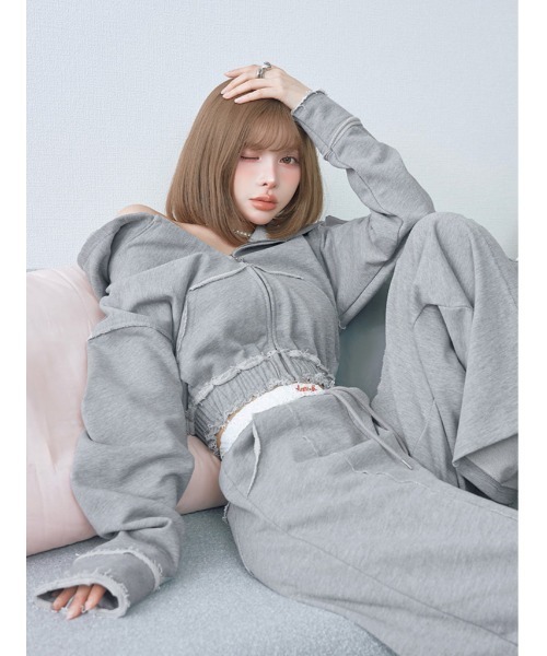 Darich(ダーリッチ)の「DDジップスウェットパーカー(パーカー・レディース・グレー/ブラック/ピンク・FREE)」の21枚目の写真